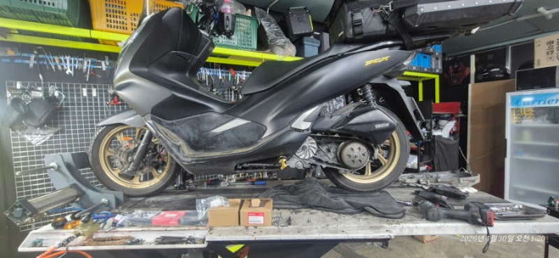 pcx 150 구동계 교체+청소