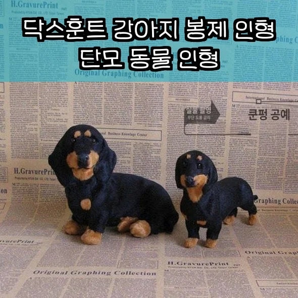닥스훈트 강아지 봉제 인형 반려견 감성 가득한 단모 동물 인형