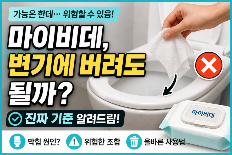 물티슈, 변기에 버려도 될까?(+ 마이 비데)