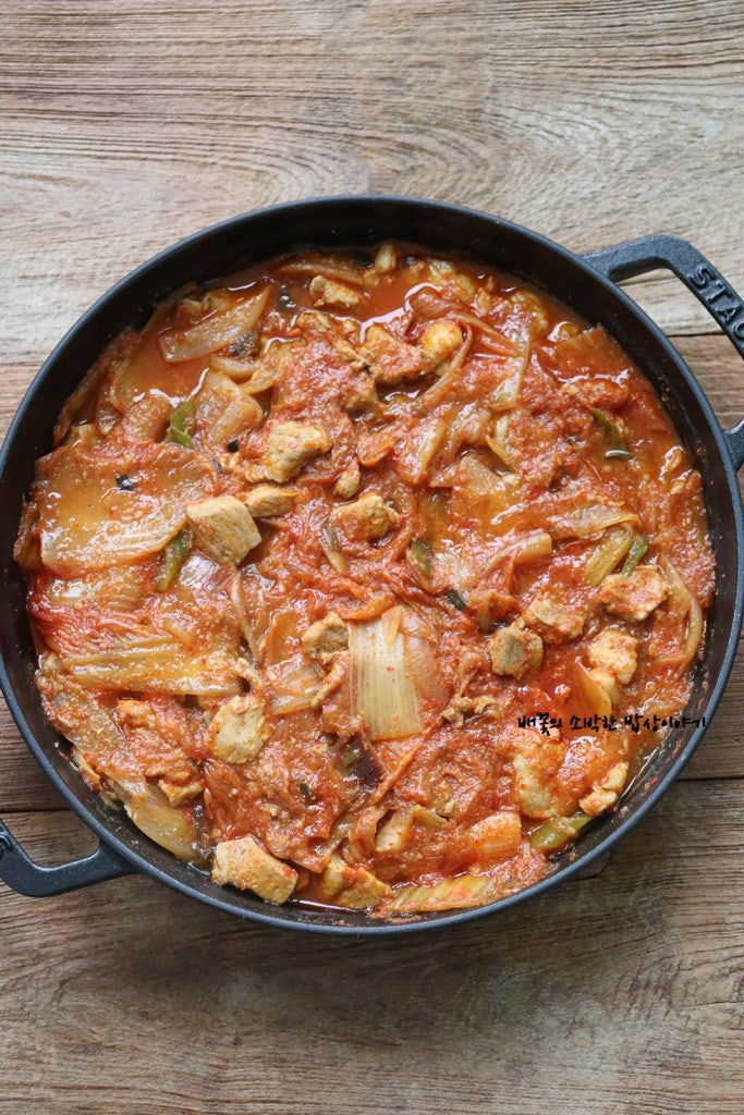 김치짜글이 레시피 돼지고기 고추장찌개 김치 요리