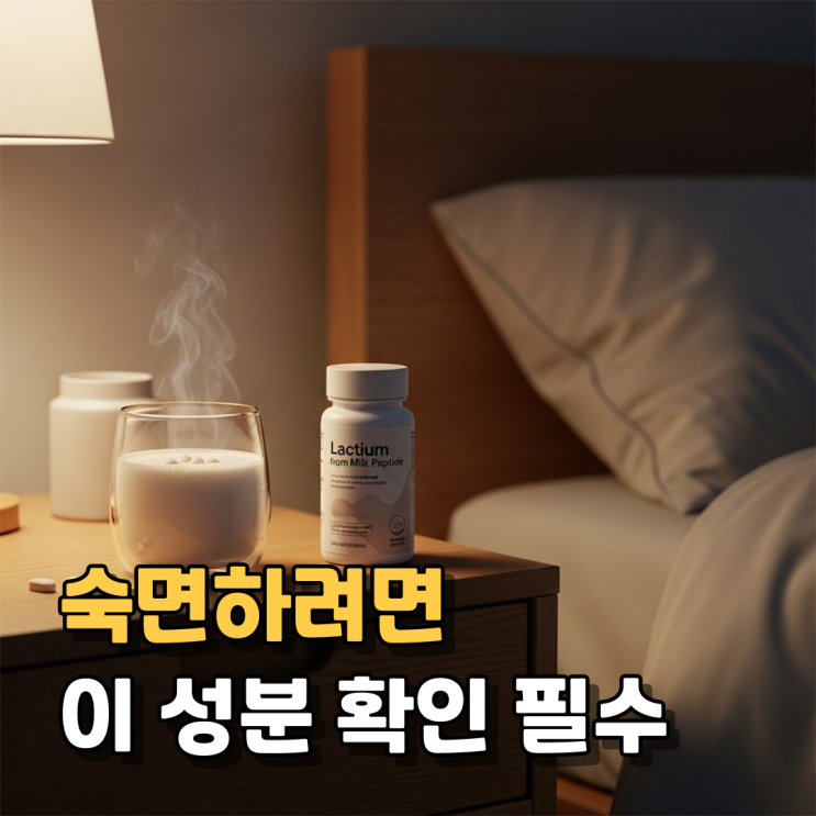  락티움 효능 부작용 섭취방법 총정리 (수면 영양제 제대로 고르는 법)