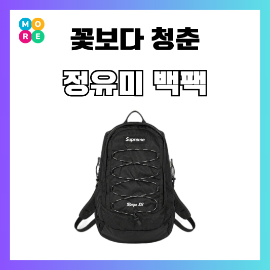  꽃보다청춘 정유미 가방 슈프림 블랙 백팩 정보 가격