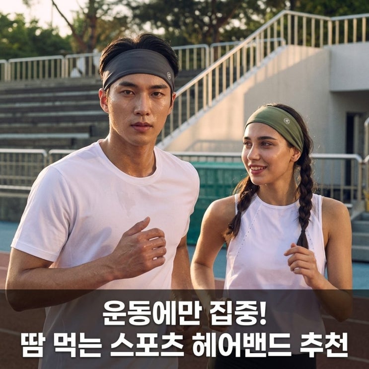  1+1 운동 헤드밴드 남자 러닝·테니스 땀흡수 스포츠 헤어밴드 추천