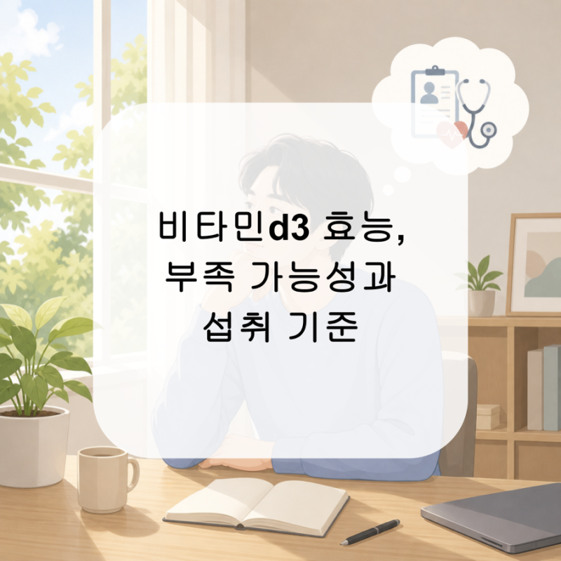 비타민d3 효능, 부족 가능성과 섭취 기준