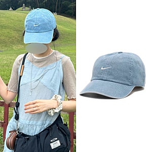 [나이키] 나이키 데님 캡모자 커플모자 추천 (언스트럭처 데님 캡 착샷, 김현아 나이키 아울....