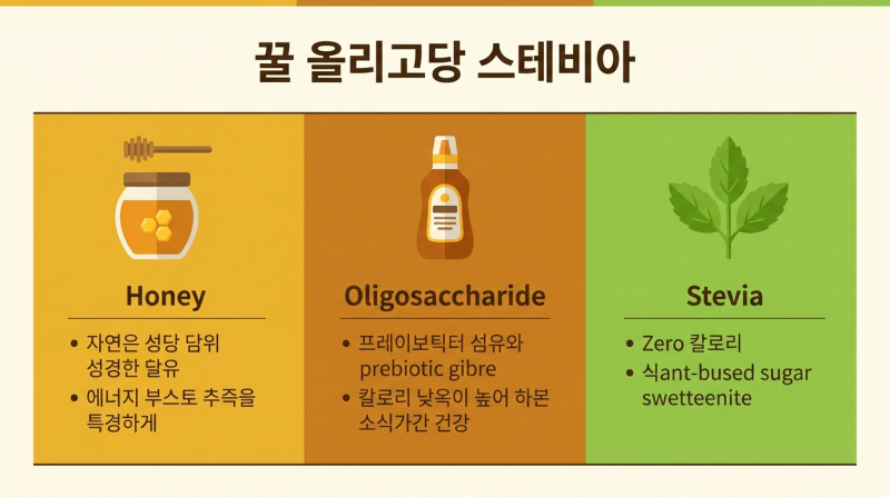 당뇨 환자에게 안전한 단맛은? 꿀 올리고당 스테비아 비교해봐요