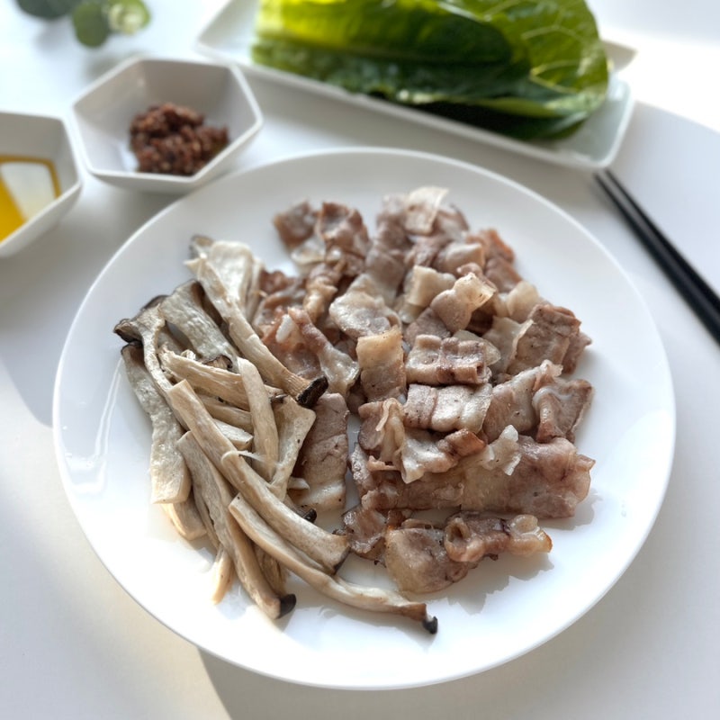 대패삼겹살 에어프라이어 구이 시간 온도 굽기