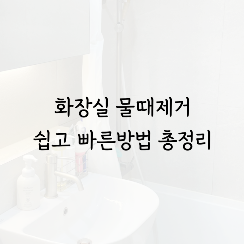 화장실 물때 제거 타일 수전 욕조 석회 제거방법 총정리