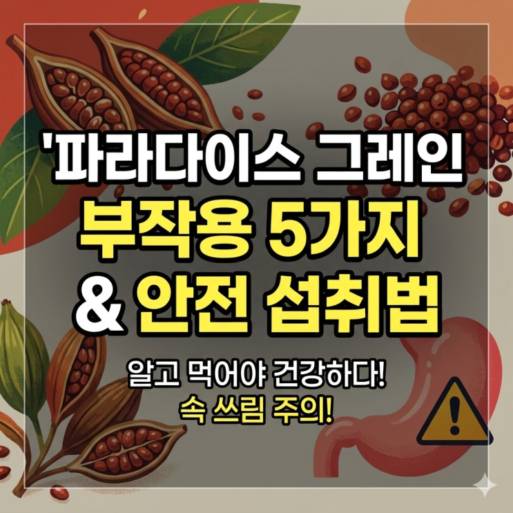  파라다이스 그레인 부작용 5가지와 안전 섭취법, 광고만 믿고 샀다가 속만 쓰리다?