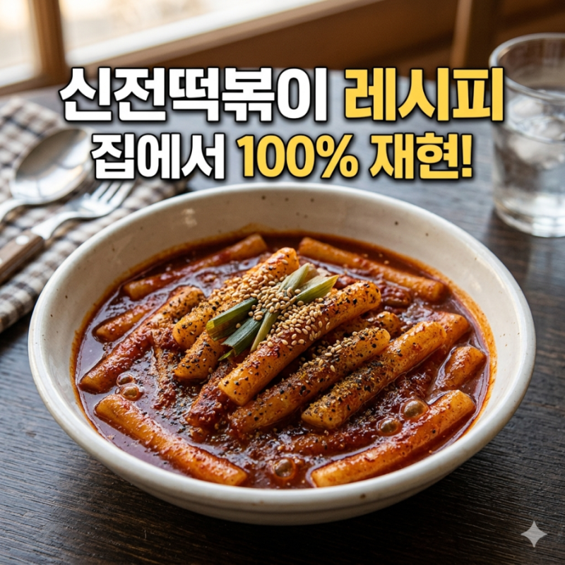 신전떡볶이 레시피 집에서 100% 재현하기, 황금비율 소스 비법과 칼로리 정보