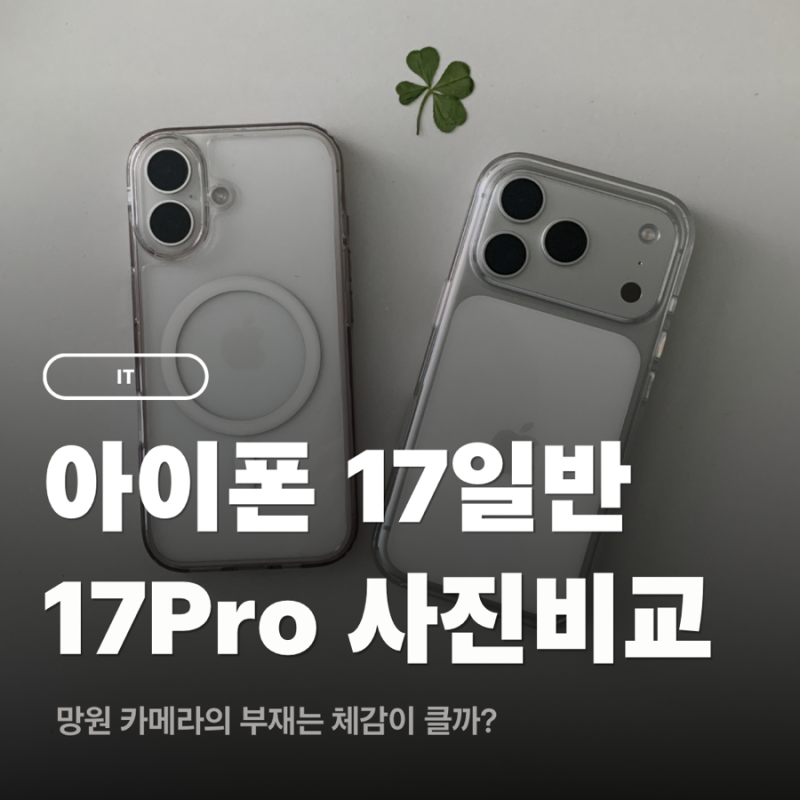 아이폰 17일반, 17프로 사진 비교