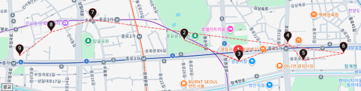  [종로 맛집] 보리갱일상 - 나혼자 종로  광장시장부터 익선동까지 혼밥, 혼카페 제대로 즐긴 날 vlog 코스 완벽 분석 (지도/타임라인)
