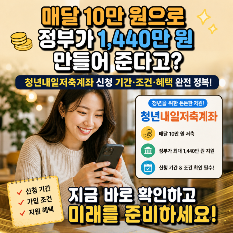 청년내일저축계좌 신청기간 확인 자산형성지원사업 조건 몰라서 못 받은 청년들 지금 당장 ....