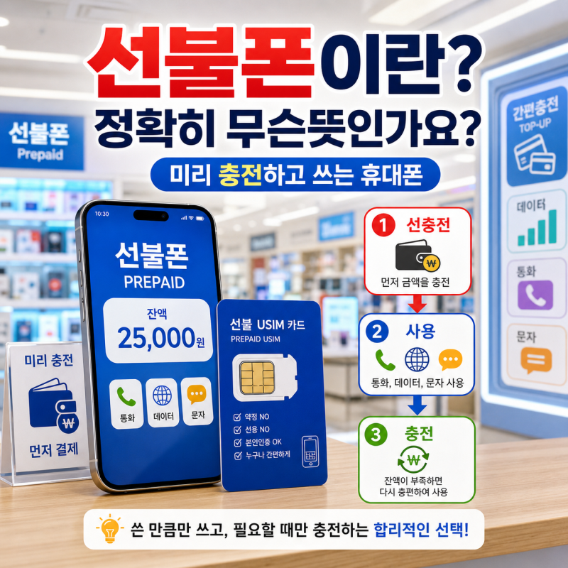 선불폰이란? 정확히 무슨뜻인가요? 알기 쉽게 설명해드립니다