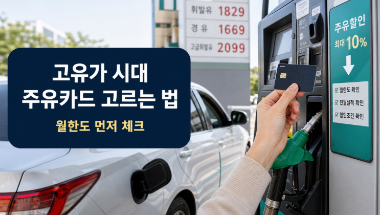  고유가시대 주유할인카드 추천, 월한도부터 비교