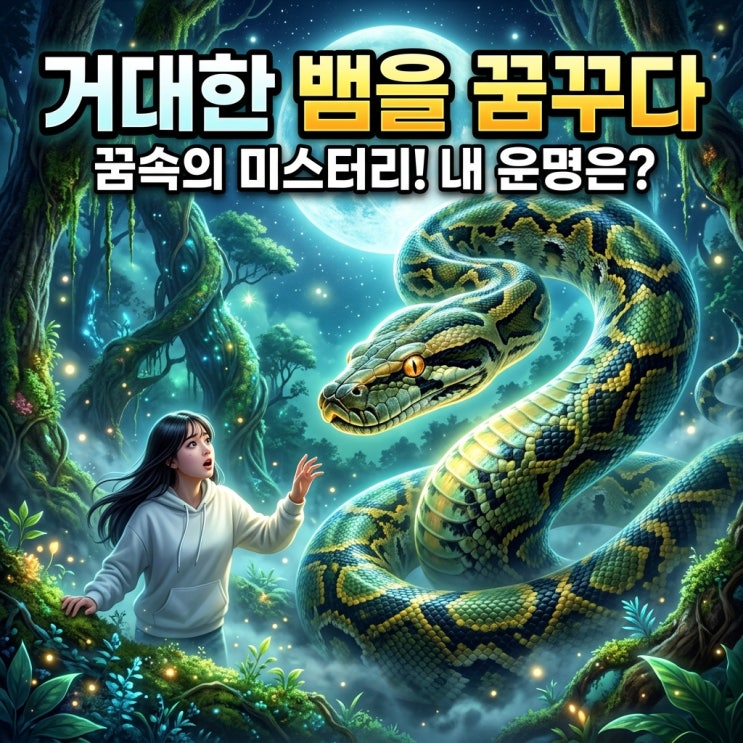  [꿈해몽] 큰 뱀이 나오는 꿈, 징그럽다고 도망치면 안 되는 이유! (뱀에게 물리는 꿈, 태몽)