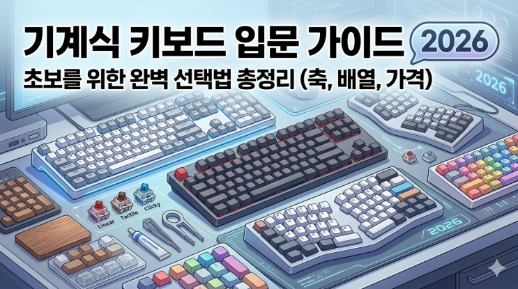  기계식 키보드 입문 가이드 2026 | 이거 모르고 사면 100% 다시 삽니다