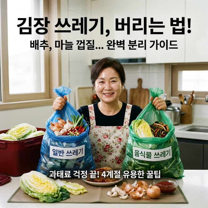 배추·마늘껍질·젓갈, 김장 쓰레기 어디에 버려야 할까? 김치 담구고 나온 쓰레기 올바른 분....