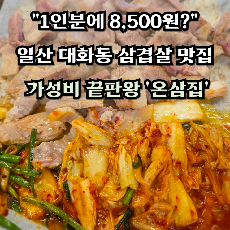  "1인분에 8,500원?" 일산 대화동 삼겹살 맛집, 가성비 끝판왕 '온삼집' 후기