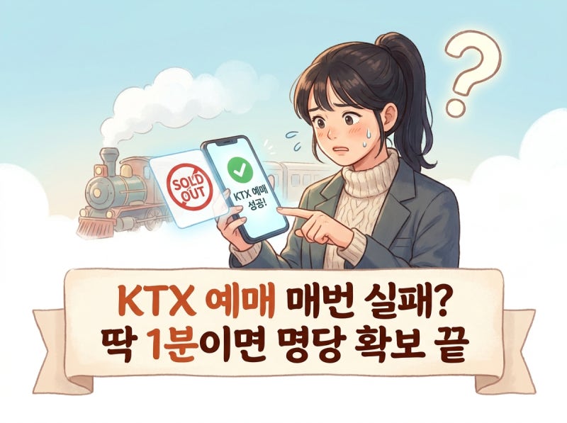 KTX 열차 예매 방법 2026, 1분 만에 명당 좌석 잡는 결제 꿀팁 3가지