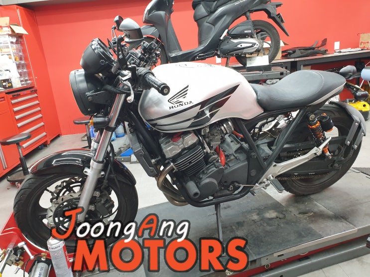  혼다 CB 400 NC31  프런트 포크 오버홀, 기본점검, 광명 중앙 오토바이