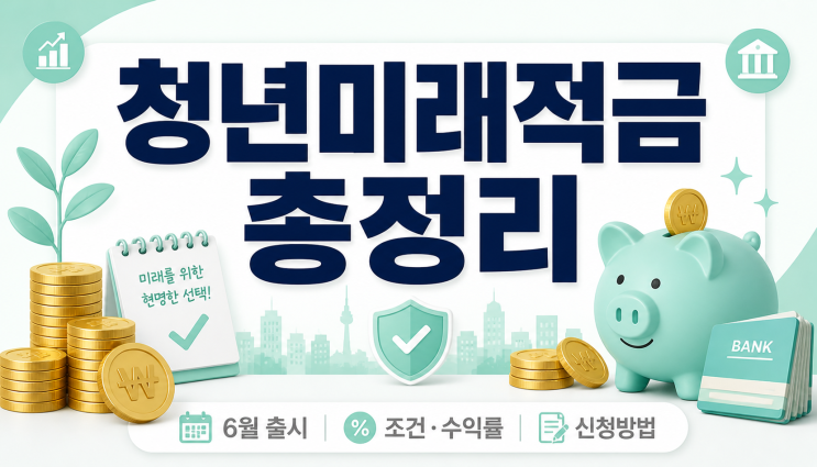  청년미래적금 6월 출시, 조건부터 수익률까지 정리