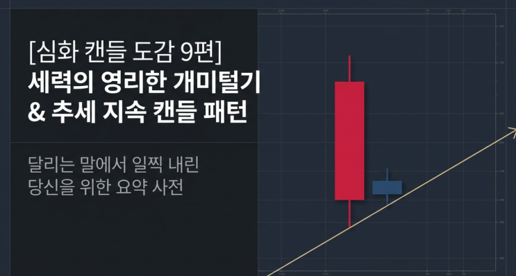  [심화 캔들 패턴 9편] 세력의 영리한 개미털기 추세 지속 캔들 패턴 요약 사전 (타스키갭, 나란히형 외 4종)