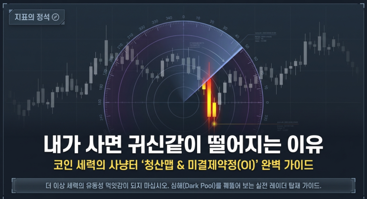  내가 사면 귀신같이 떨어지는 이유? 코인 세력의 사냥터 청산맵 & 미결제약정(OI) 완벽 가이드!