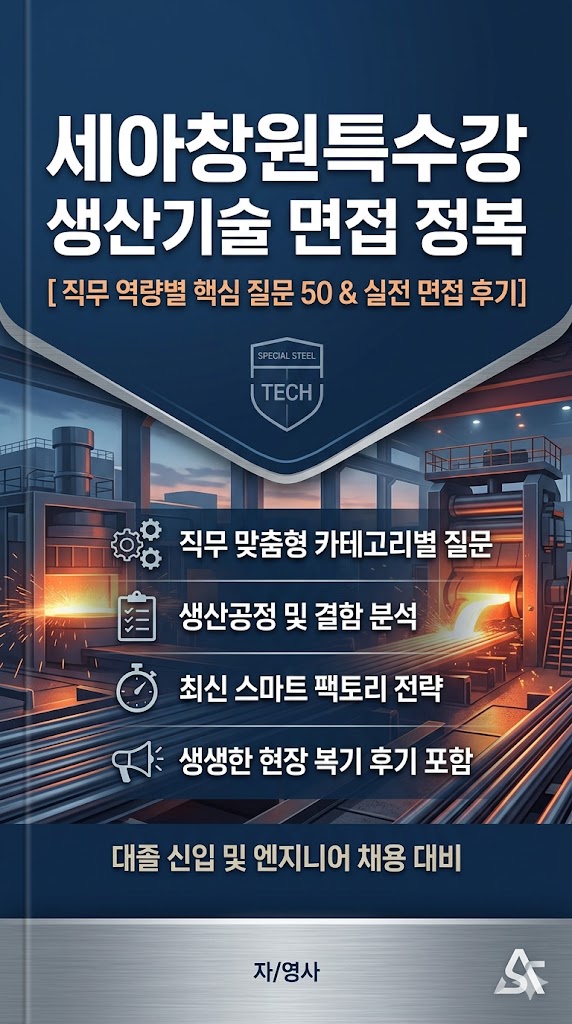  세아창원특수강 생산기술 면접후기, 받았던 기출 질문 리스트 및 답변