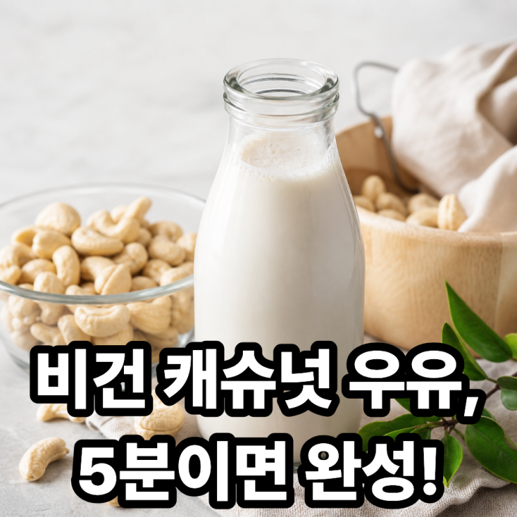  캐슈넛 우유 만드는 법  비건 대체식으로 딱 좋은 레시피