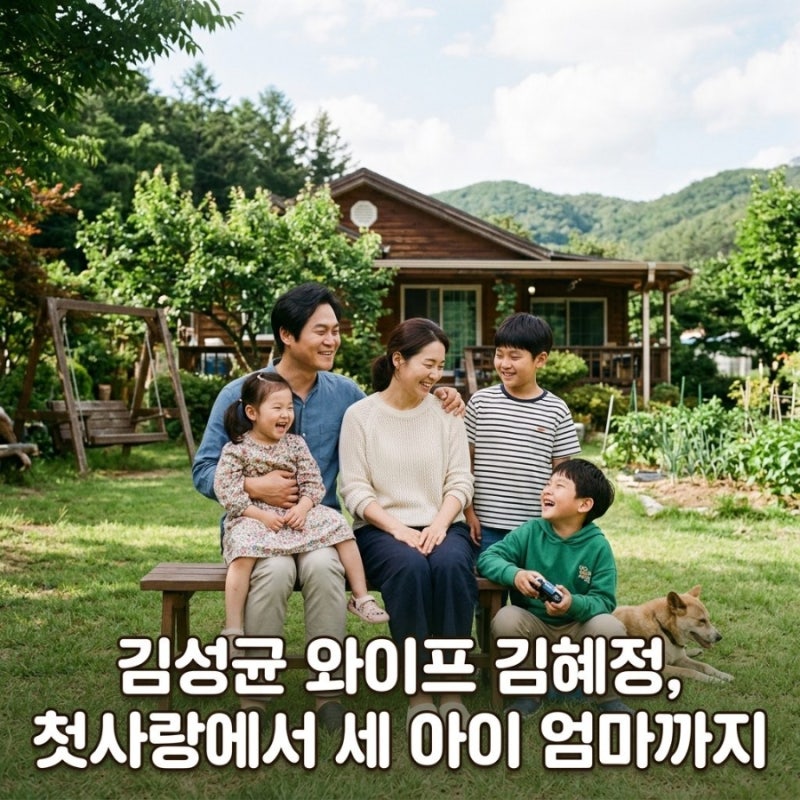김성균 와이프 김혜정, 첫사랑에서 세 아이 엄마까지