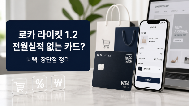 주유할인 로카 라이킷 1.2 전월실적 없는 카드 추천?