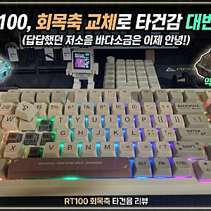 RT100 저소음 바다소금축, 결국 바꿨습니다… 회목축 교체 후 완전히 달라진 타건감