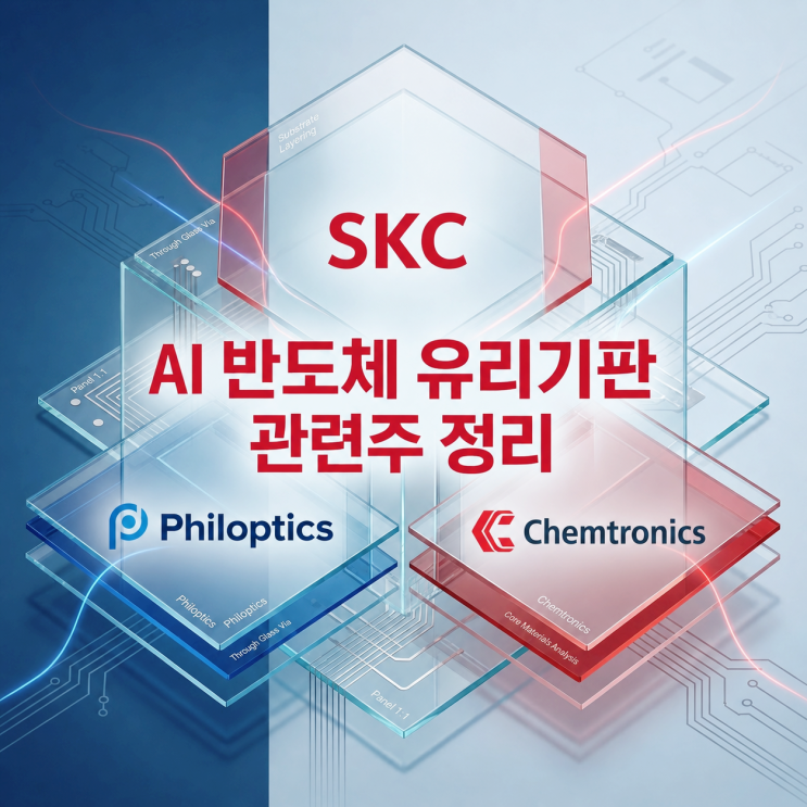 AI 반도체 유리기판 관련주 TOP3, SKC·필옵틱스·켐트로닉스 왜 올랐나
