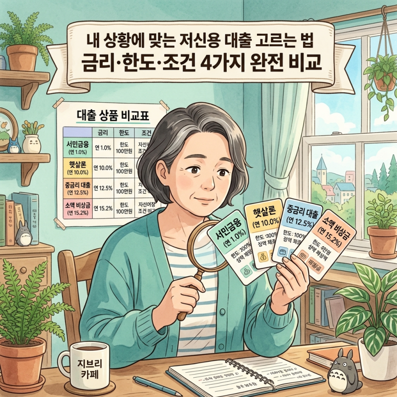 내 상황에 맞는 저신용 대출 모르면 금리만 더 냅니다