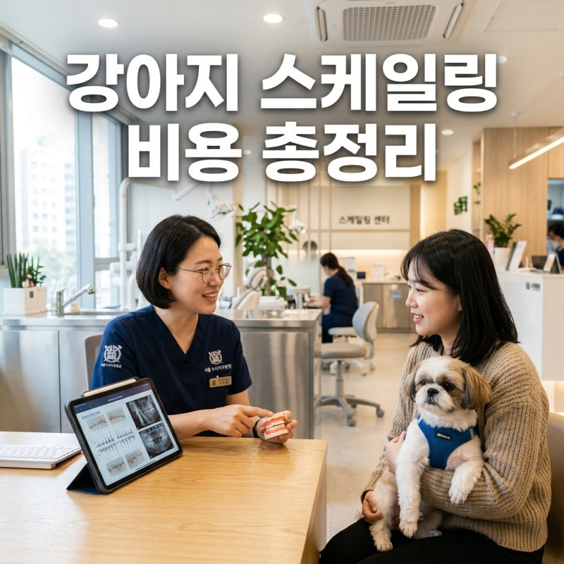 강아지 스케일링 비용 평균 및 가격 비교 보험 적용 저렴한 곳 찾기