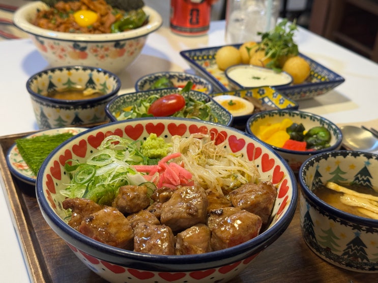  [서울일상] 미도인 파이낸스여의도 - 동여의도맛집으로 유명한 미도인! 여의도 덮밥 맛집으로 유명한 미도인! 큐브 스테이크 한상차림, 화산불백 주말저녁 식사후기!
