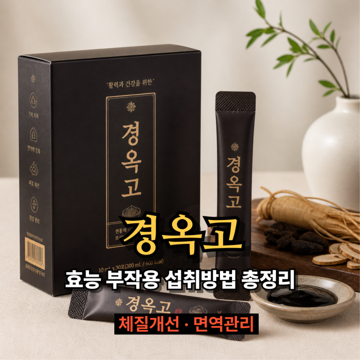  경옥고 효능 부작용 섭취방법 총정리 ㅣ 체질 개선·면역력 관리 핵심 가이드