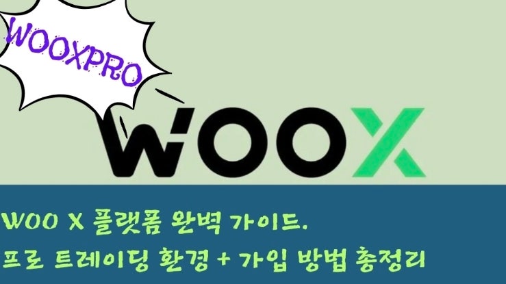  WOO X 플랫폼 완벽 가이드. 프로 트레이딩 환경 + 가입 방법 총정리