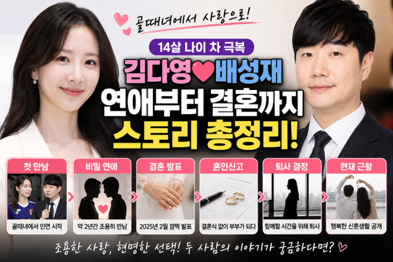 김다영 배성재 연애 스토리 공개…처음 만남부터 신혼 근황