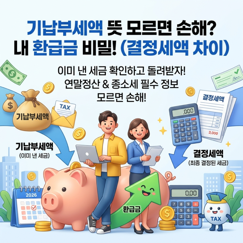 기납부세액 뜻 모르면 손해보는 환급금 계산 비밀과 결정세액 차이점