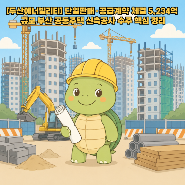 [<b>두산에너빌리티</b>] 단일판매·<b>공급계약</b> 체결 5,234억 규모 부산... 