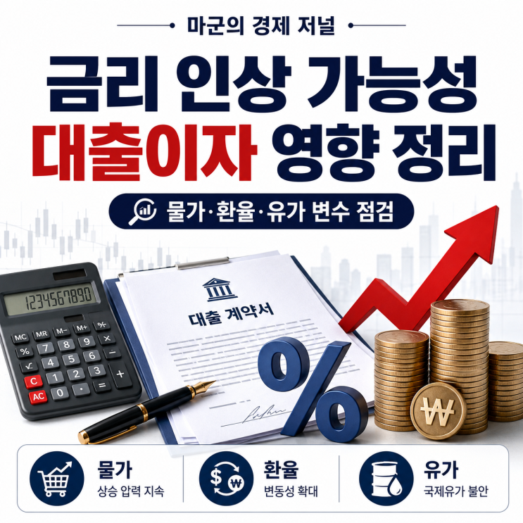  금리 인상 가능성 대출이자 영향 정리
