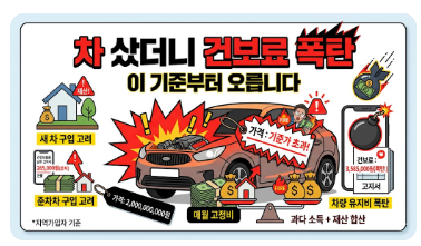 자동차 가격 높으면 지역가입자 건보료 더 낸다고?