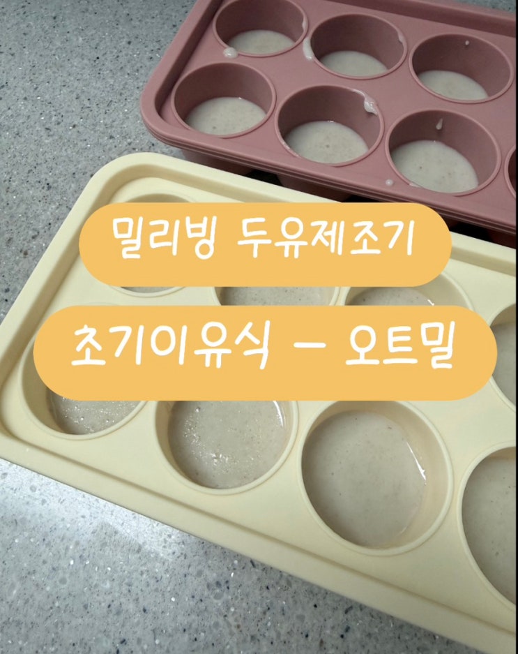  밀리빙 두유제조기 | 초기 이유식 오트밀 토핑 만들기