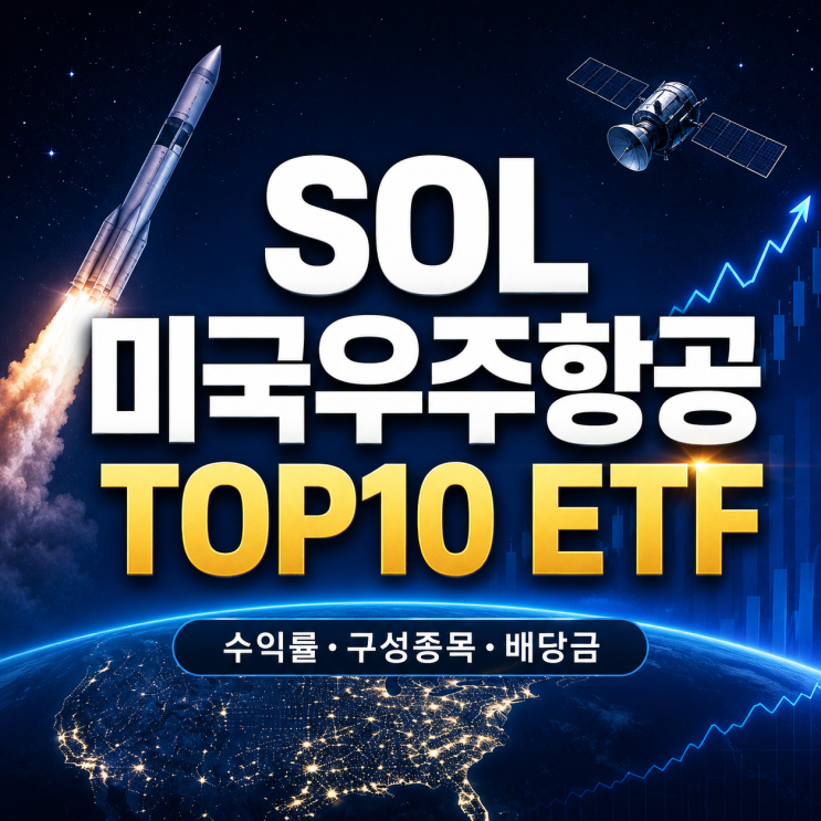  SOL 미국우주항공 TOP10 ETF 수익률 구성종목 배당금 (분배금 확인!)