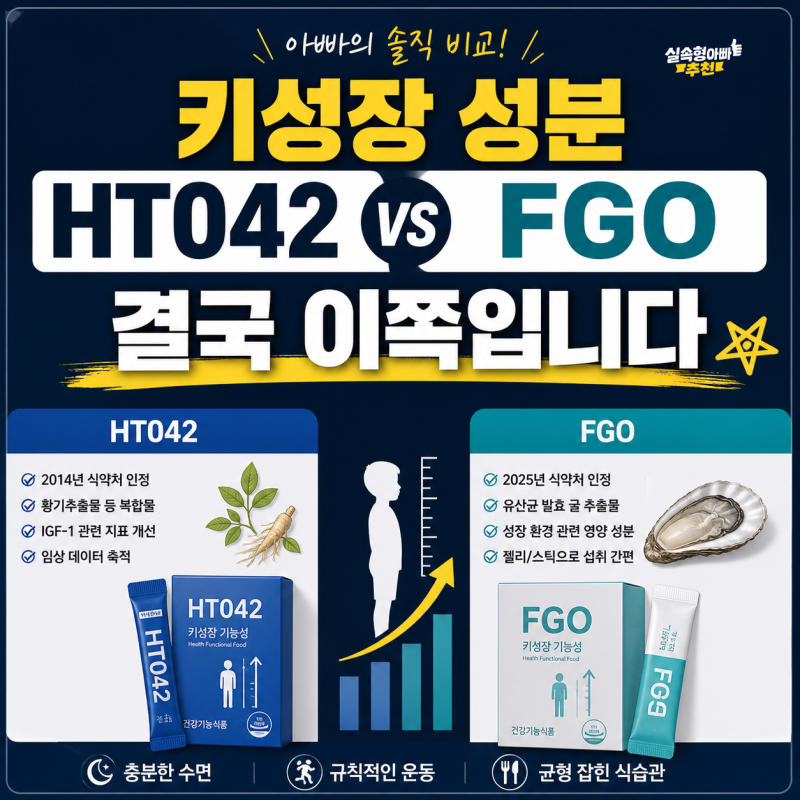 키성장 영양제 HT042 vs FGO 성분비교, 결국 이쪽이 낫습니다