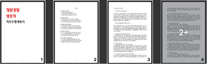  청원경찰 방호직 직무수행계획서, 방호직 공무원 직무수행계획서 작성법