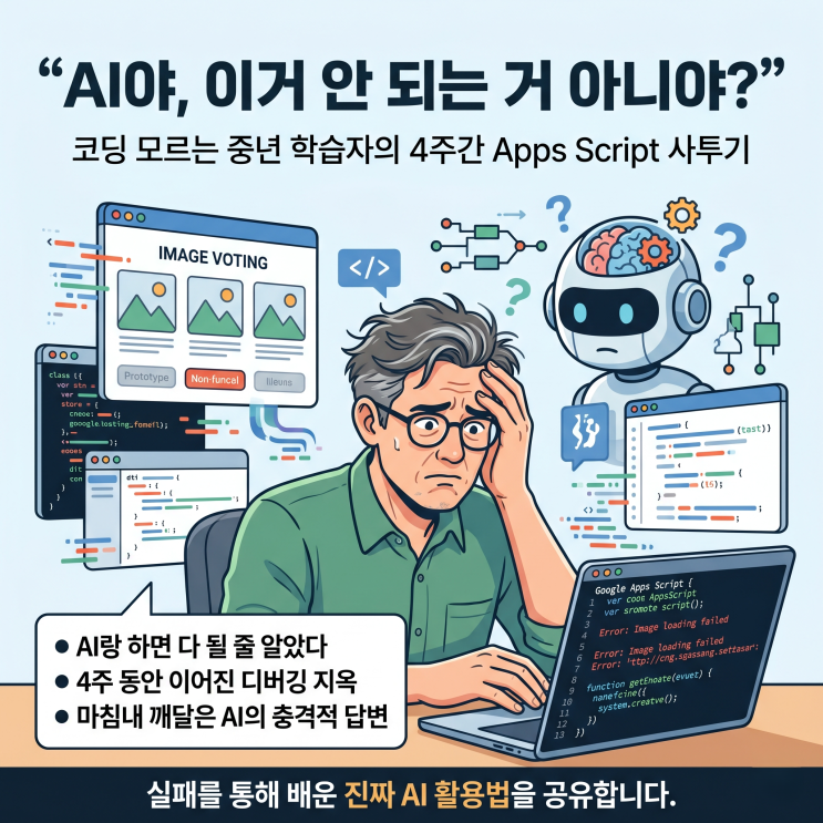  "AI야, 이거 안 되는 거 아니야?" | 4주간의 구글 Apps Script 도전과 깨달음