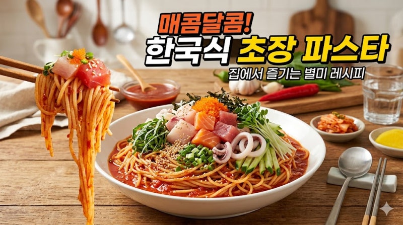 [초장파스타 레시피] 김풍X정호영 역대급 중독성! 여름 별미 비빔 냉파스타 만들기